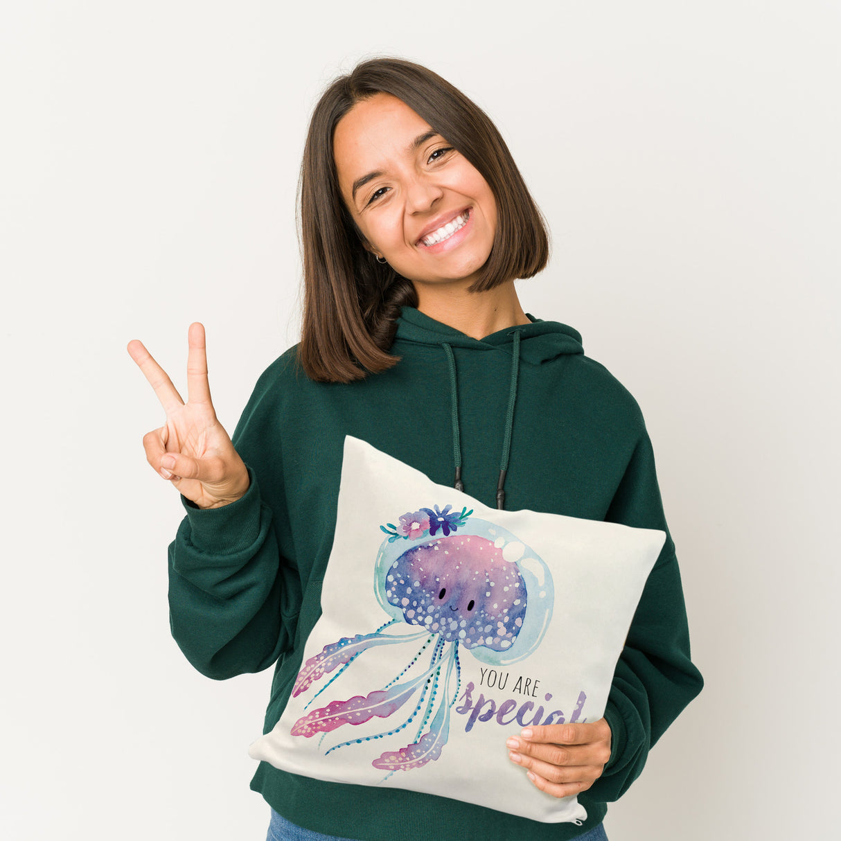 Qualle Kissen mit Spruch You are special