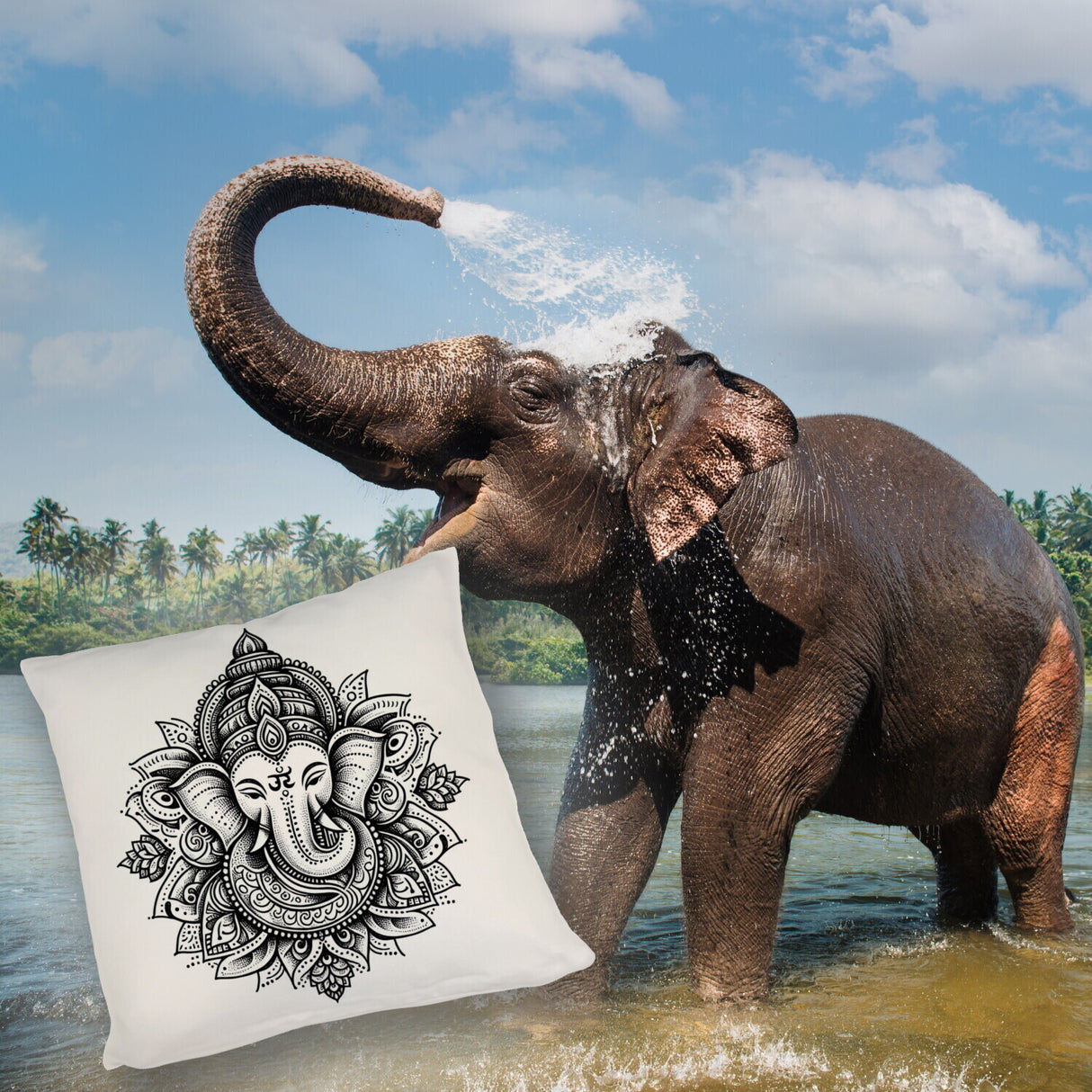 Ganesha Yoga Kissen