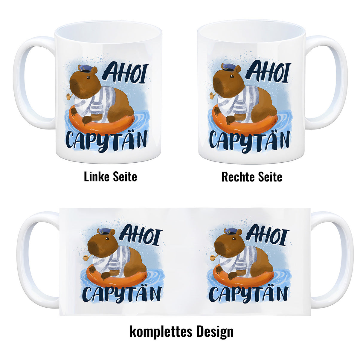 Ahoi Capytän Capybara Kaffeebecher