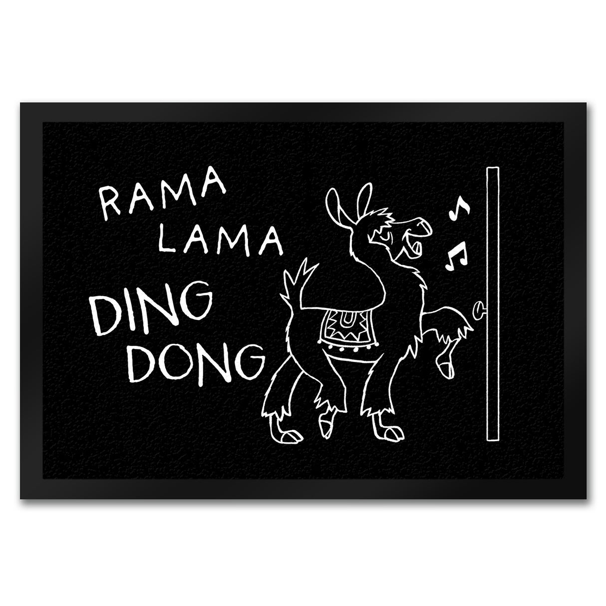 Rama Lama Ding Dong Alpaka Fußmatte in 35x50 cm