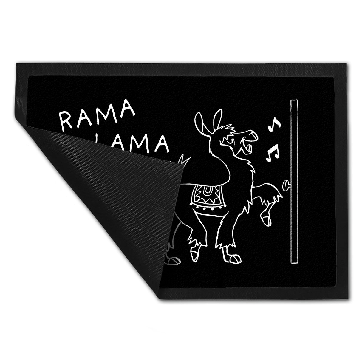 Rama Lama Ding Dong Alpaka Fußmatte in 35x50 cm
