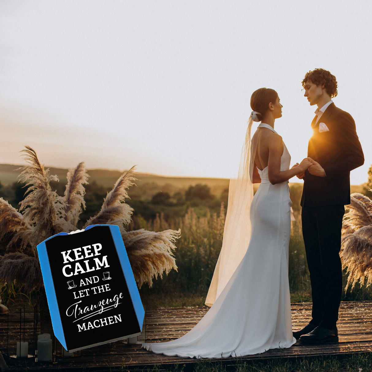 Trauzeuge Parkscheibe mit Spruch Keep calm and let the Trauzeuge machen