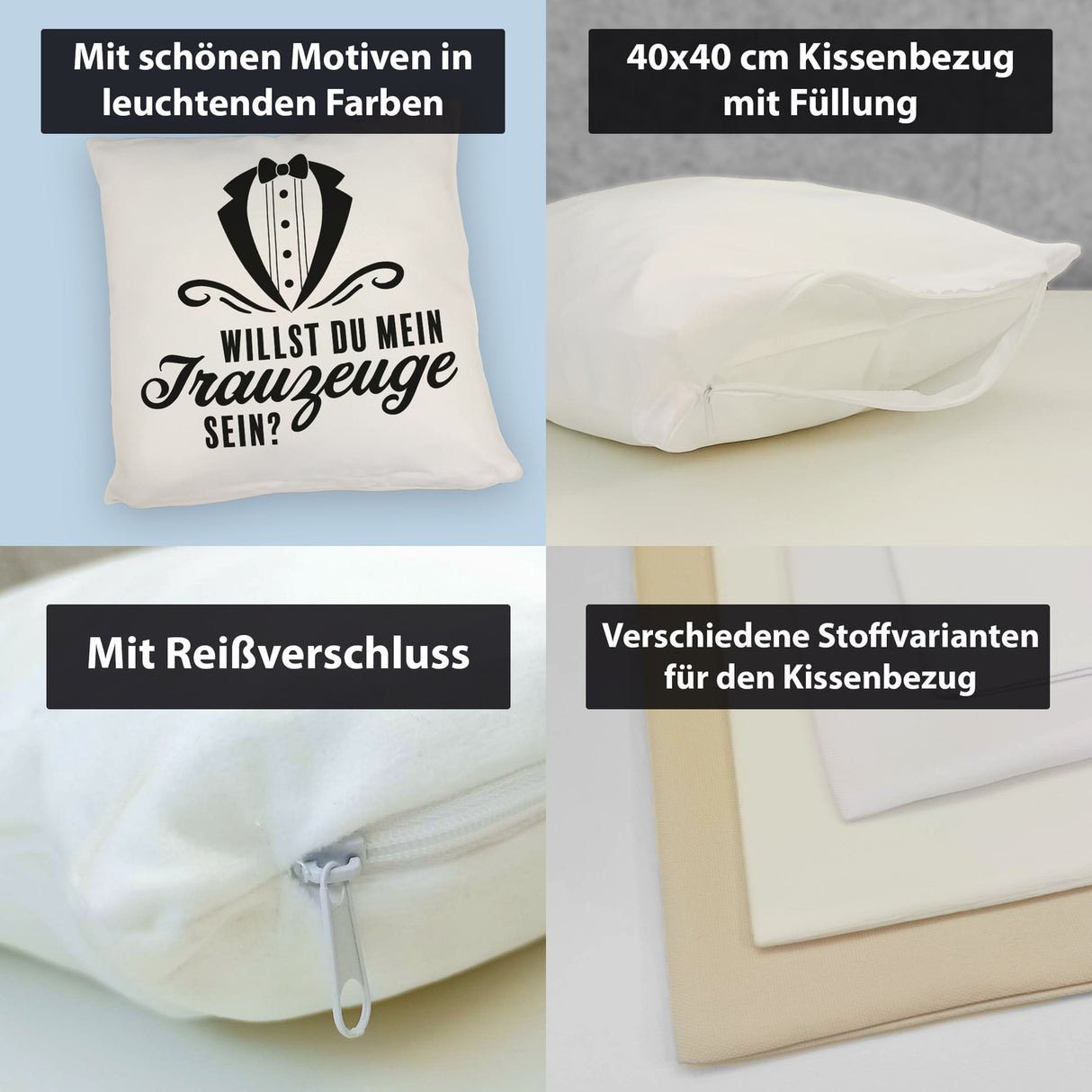 Willst du mein Trauzeuge sein Kissen