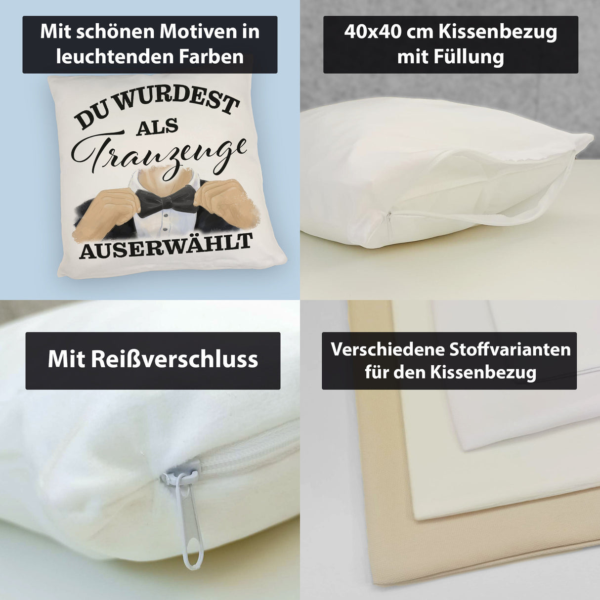 Als Trauzeuge auserwählt Kissen