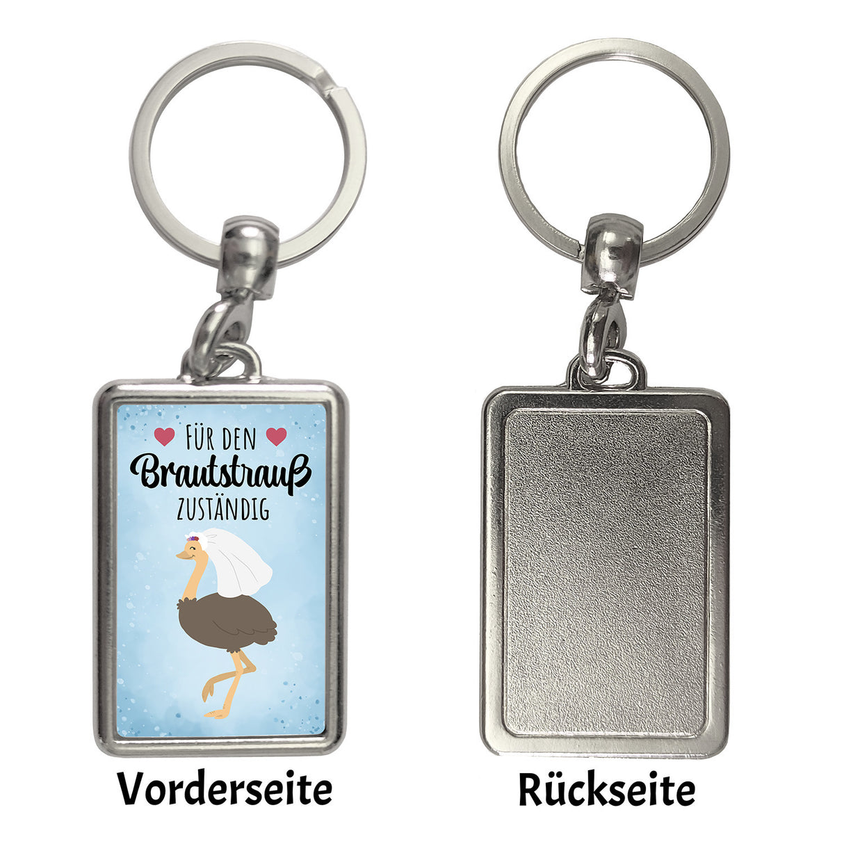 Trauzeugin Brautstrauß Schlüsselanhänger mit Vogelstrauß