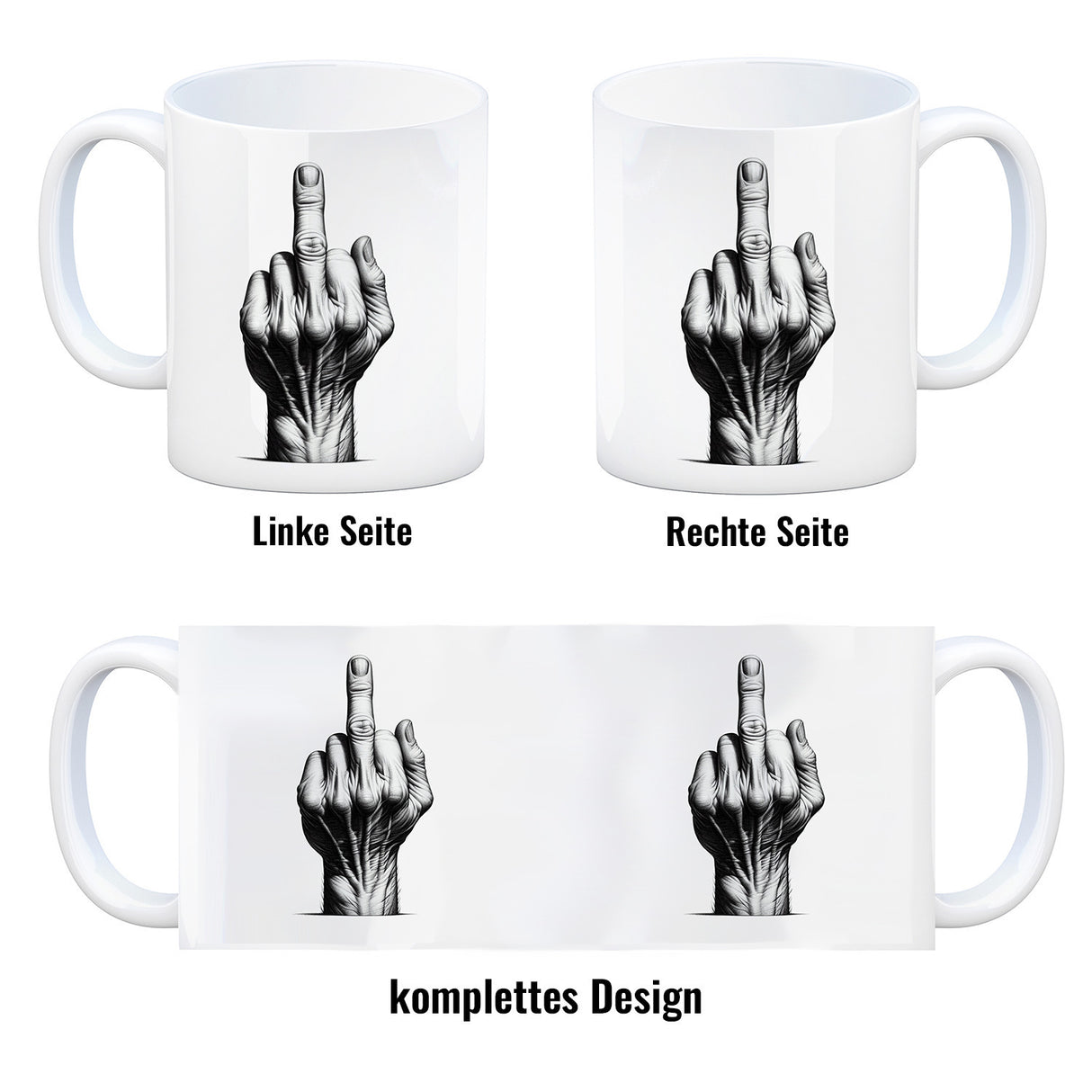 Mittelfinger Kaffeebecher