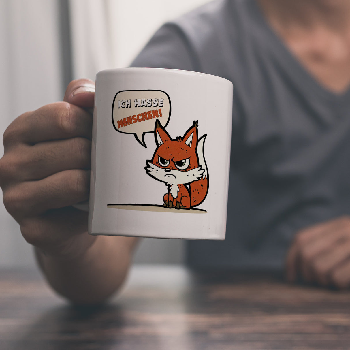 Ich hasse Menschen Fuchstasse Kaffeebecher