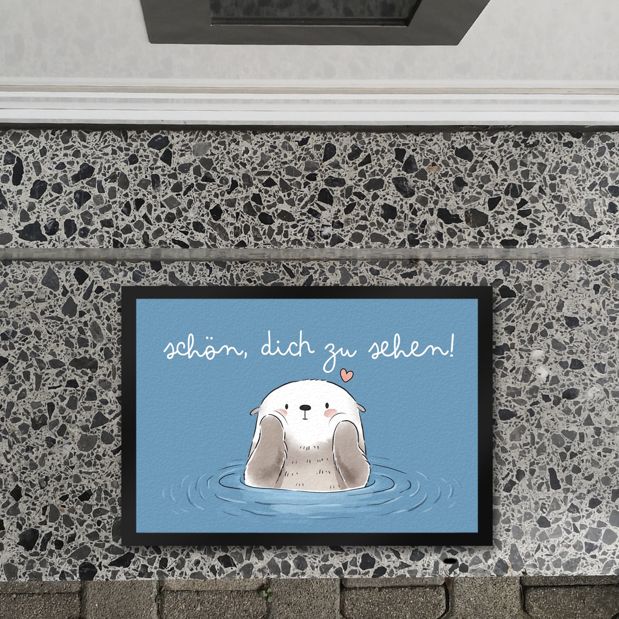 Otter Fußmatte in 35x50 cm mit Spruch Schön dich zu sehen