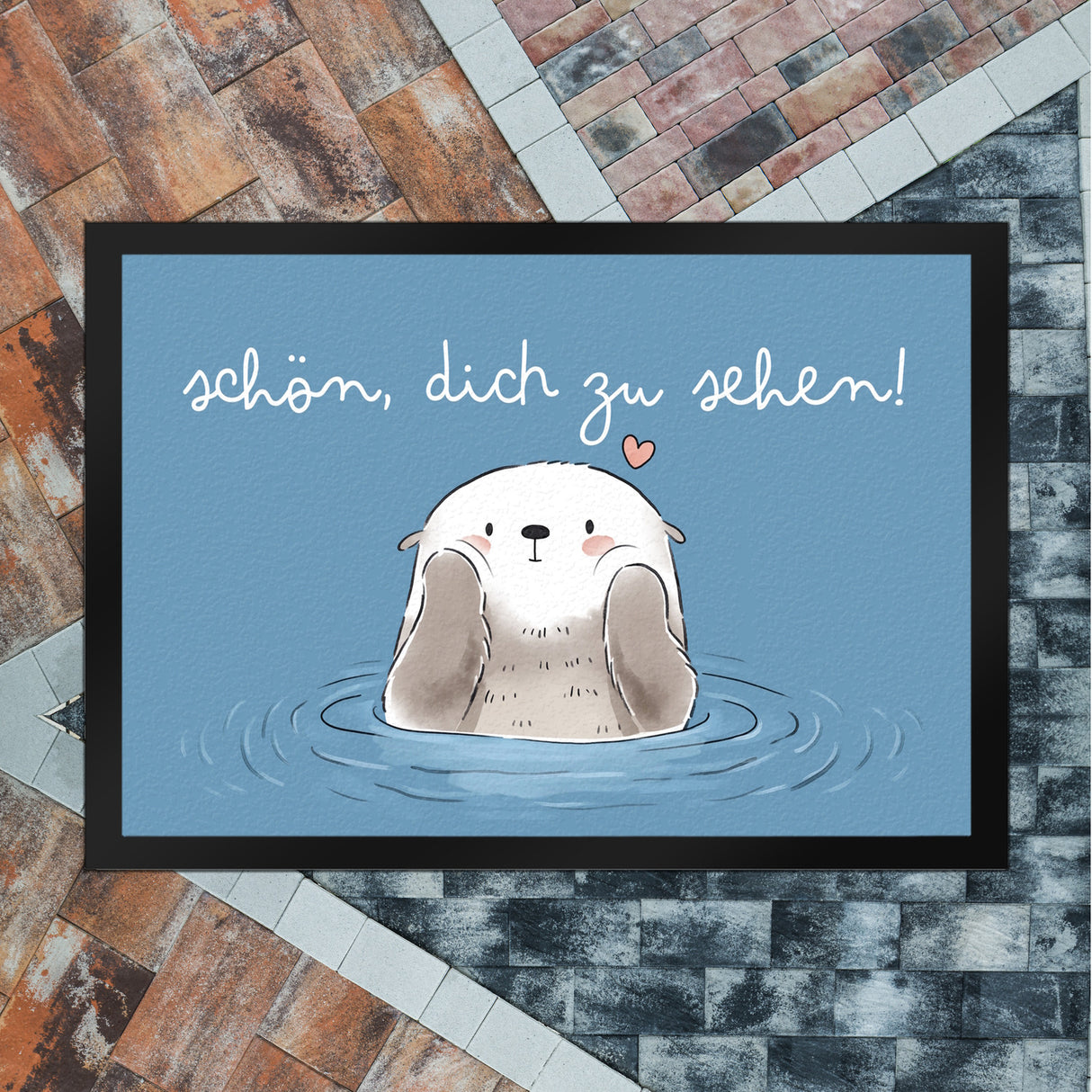 Otter Fußmatte in 35x50 cm mit Spruch Schön dich zu sehen