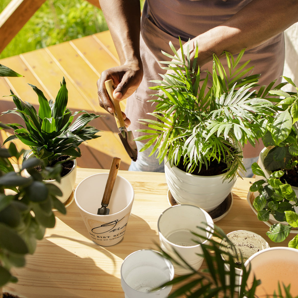 Herz Blumentopf mit Spruch Oma Grund meiner Großartigkeit