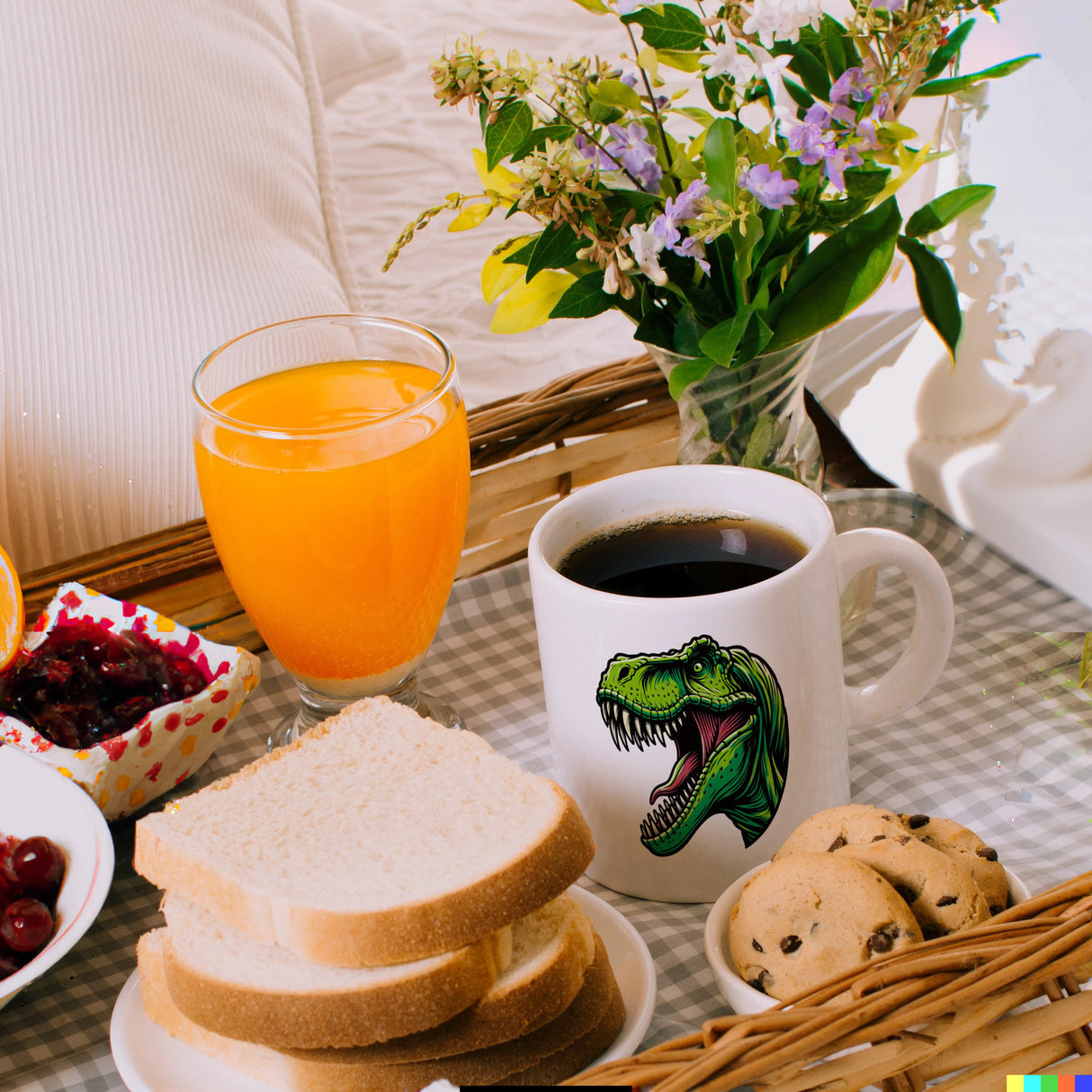 Grüner T-Rex Dinosaurier Kaffeebecher