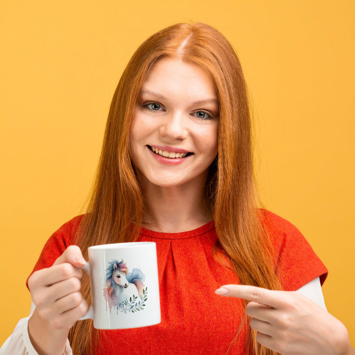 Buntes Pferd Kaffeebecher