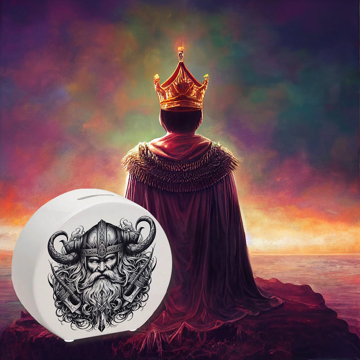 Wikingergott Odin Spardose