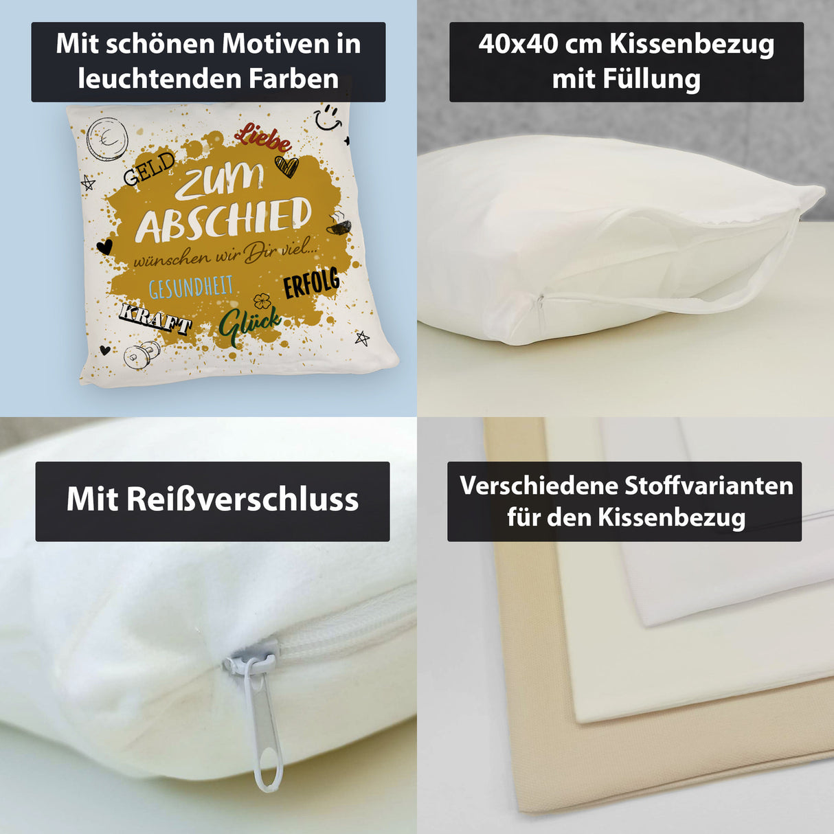 Zum Abschied Wünsche Kissen