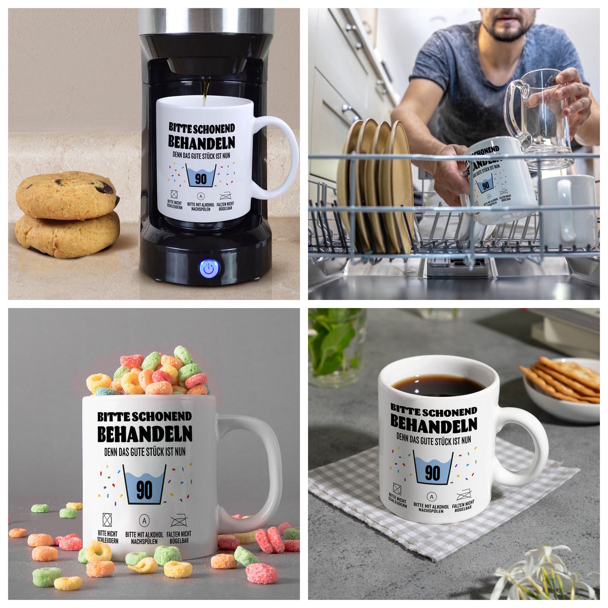 Bitte schonend behandeln - 90. Geburtstag Kaffeebecher