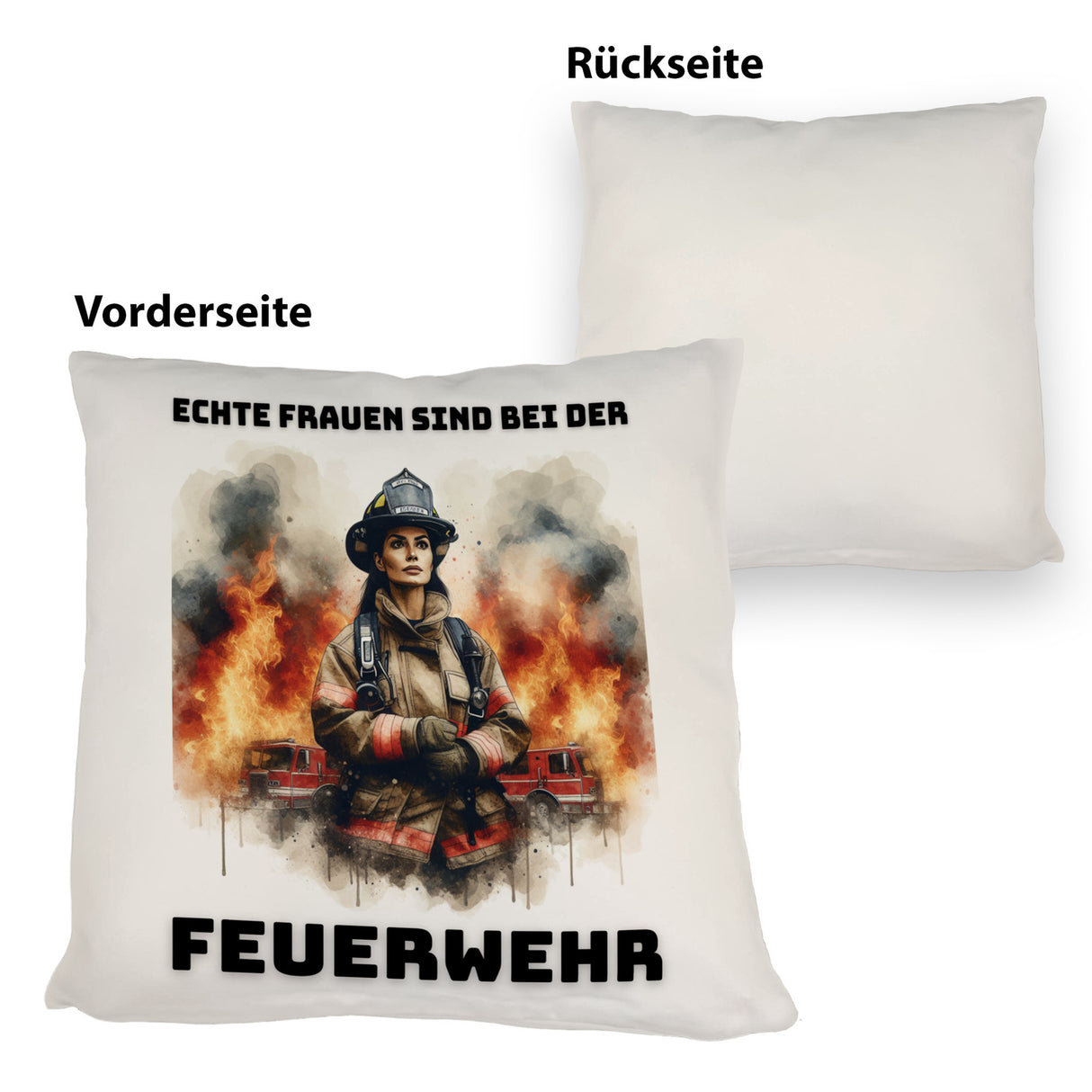 Echte Frauen sind bei der Feuerwehr Kissen