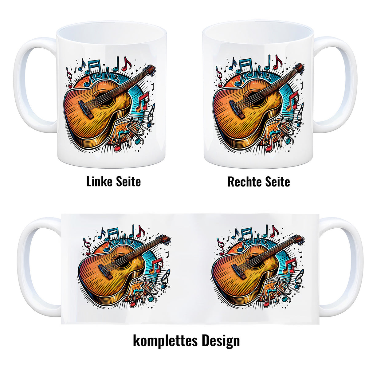 Akustikgitarre Kaffeebecher