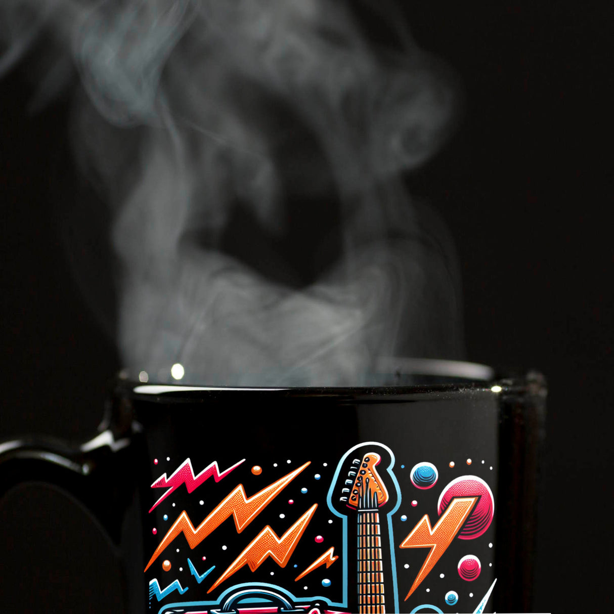 E-Gitarre Tasse in Schwarz