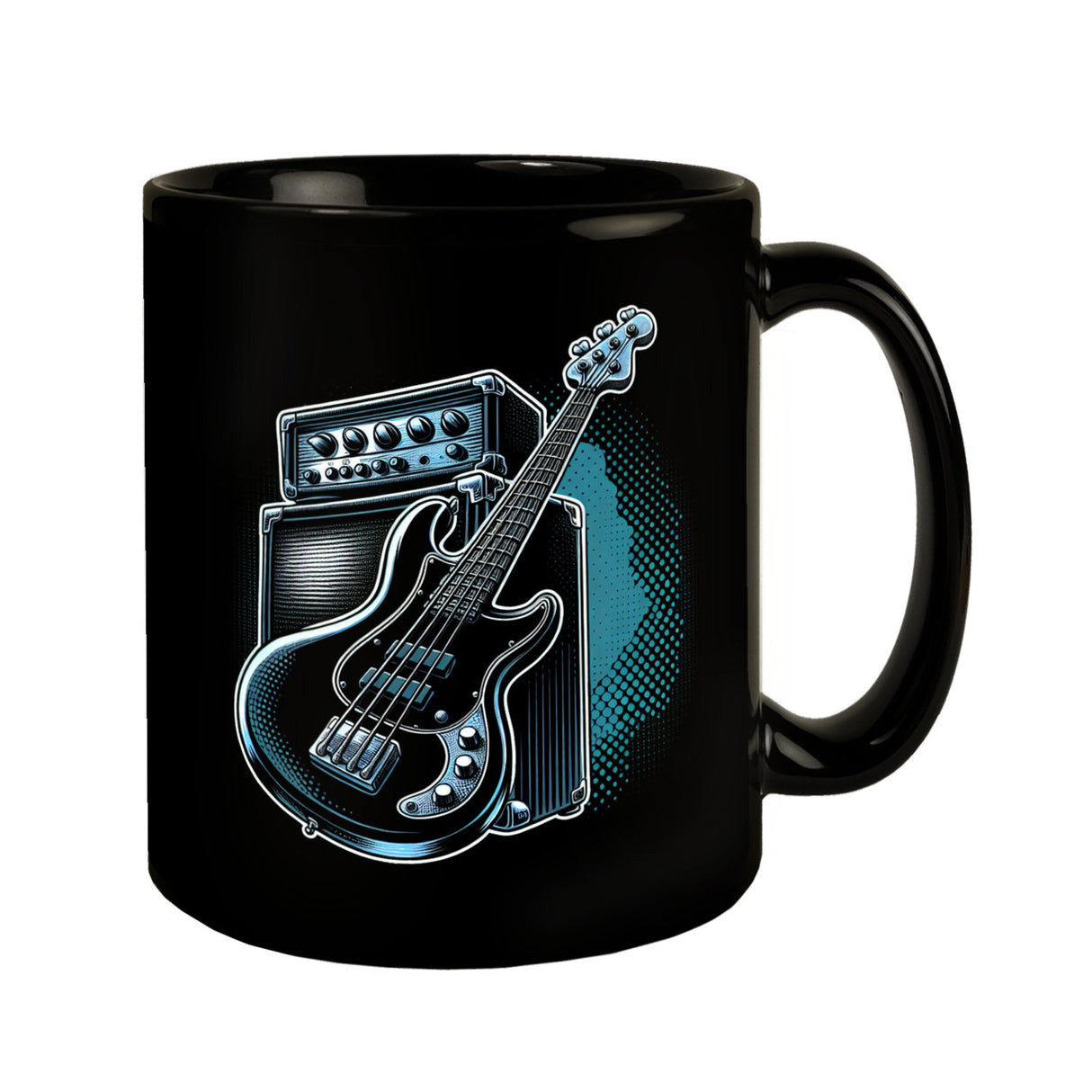 Bass-Gitarre Tasse in Schwarz