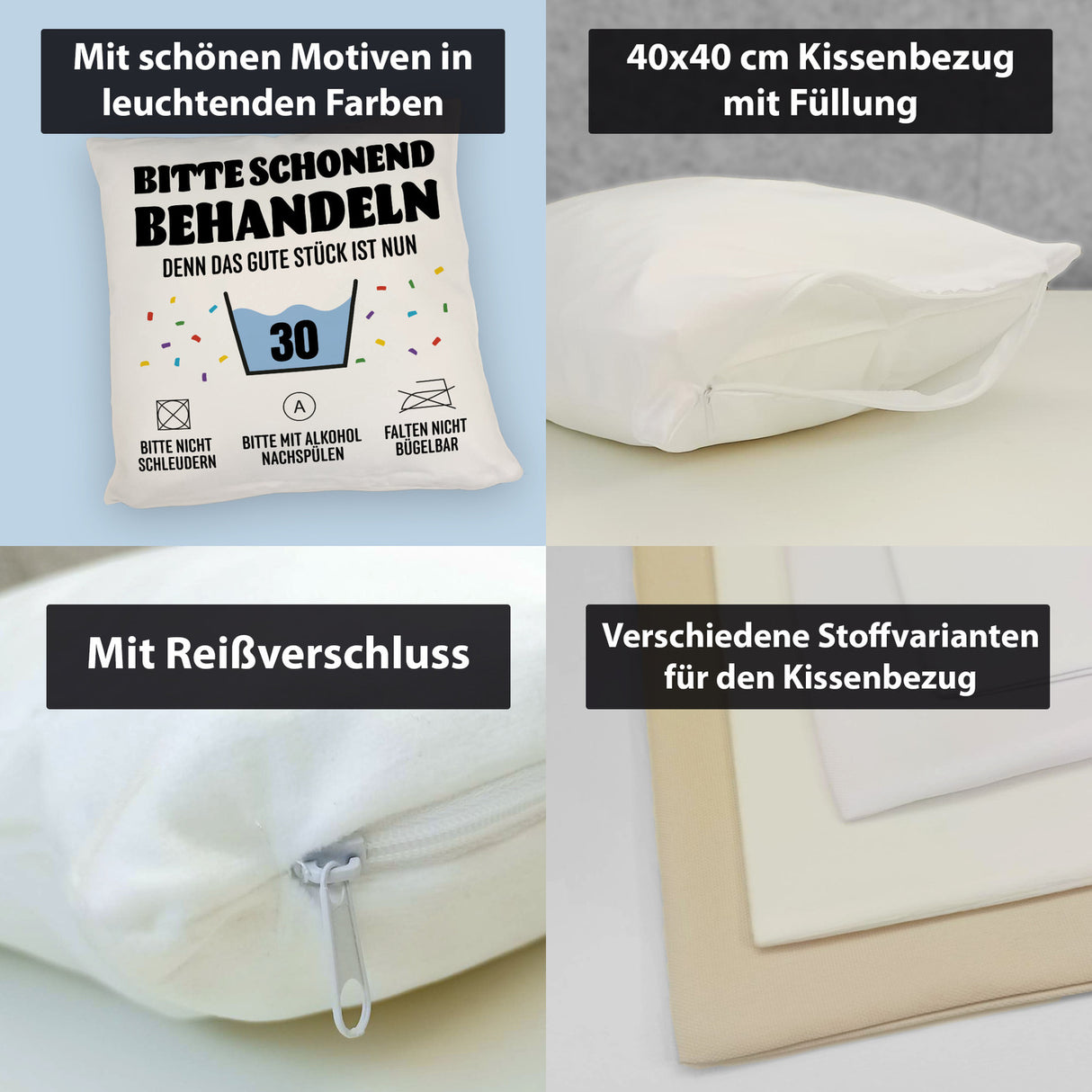 Bitte schonend behandeln - 30. Geburtstag Kissen