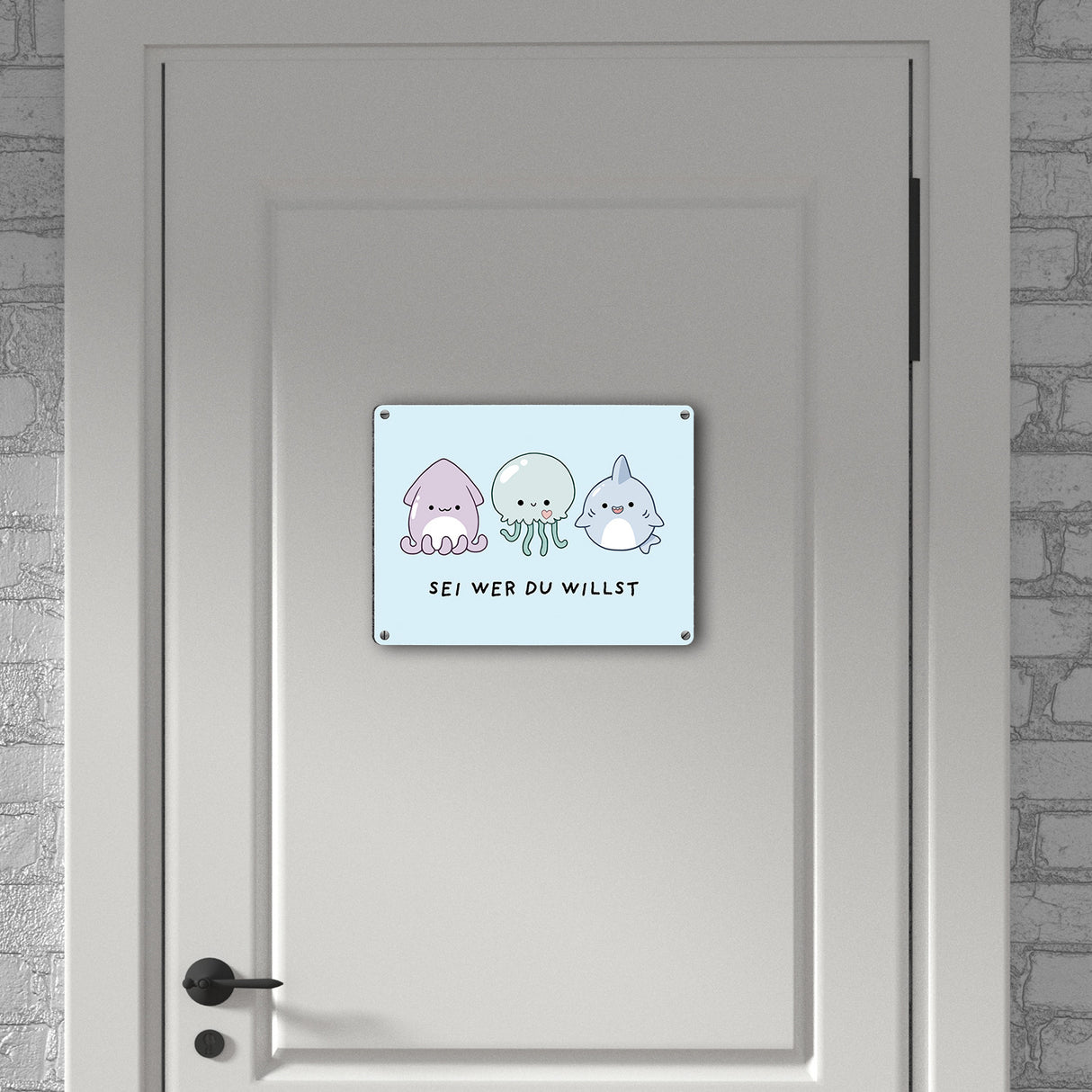 Jelly & Friends Metallschild in 15x20 cm mit Spruch Sei wer du willst