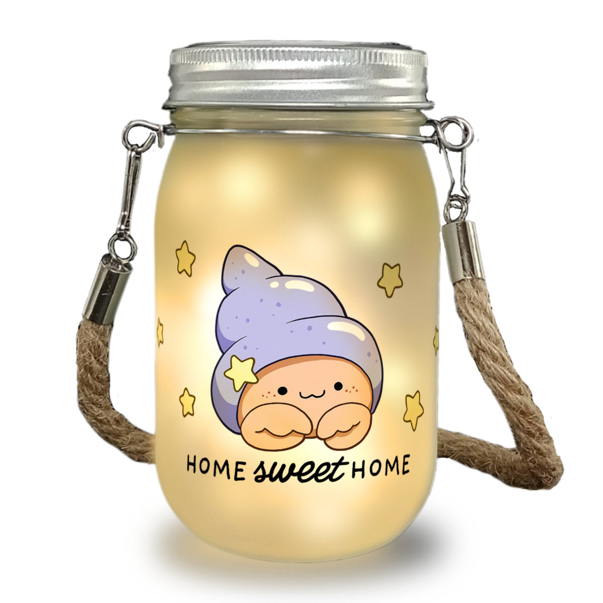 Jelly & Friends Einsiedlerkrebs Solarlicht mit Spruch Home Sweet Home