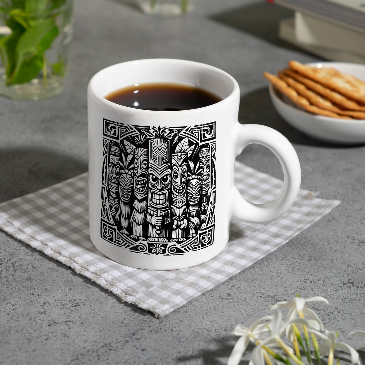 Tiki Figuren Kaffeebecher