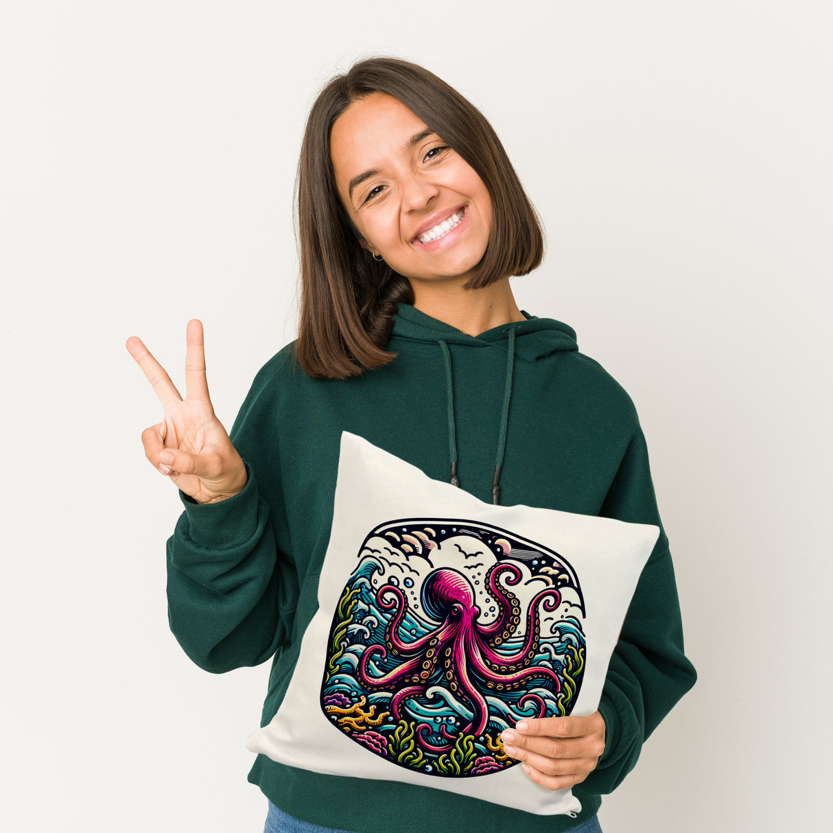 Oktopus Kissen