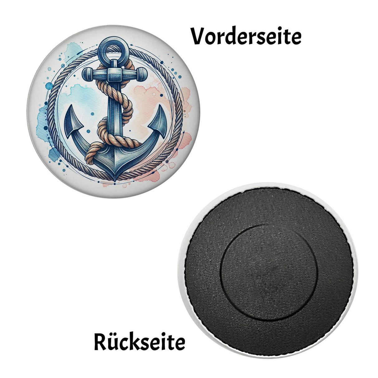 Anker mit Seil Magnet rund