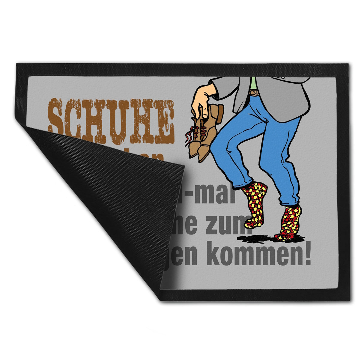 Schuhe aus oder Staubsaugen Fußmatte in 35x50 cm