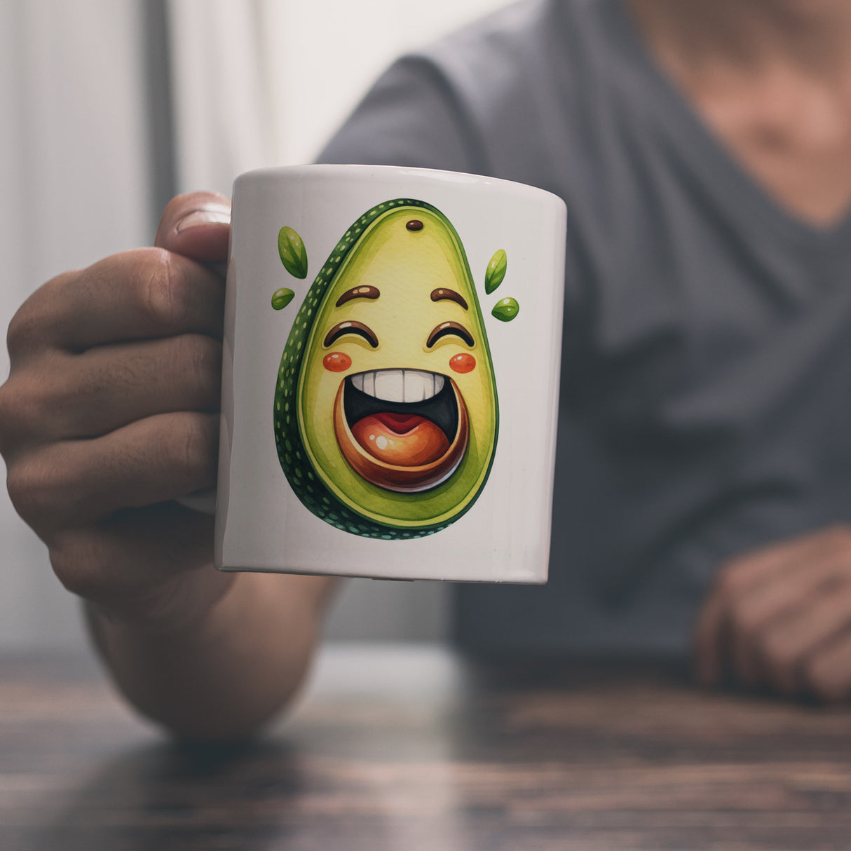 Lachende Avocado Kaffeebecher