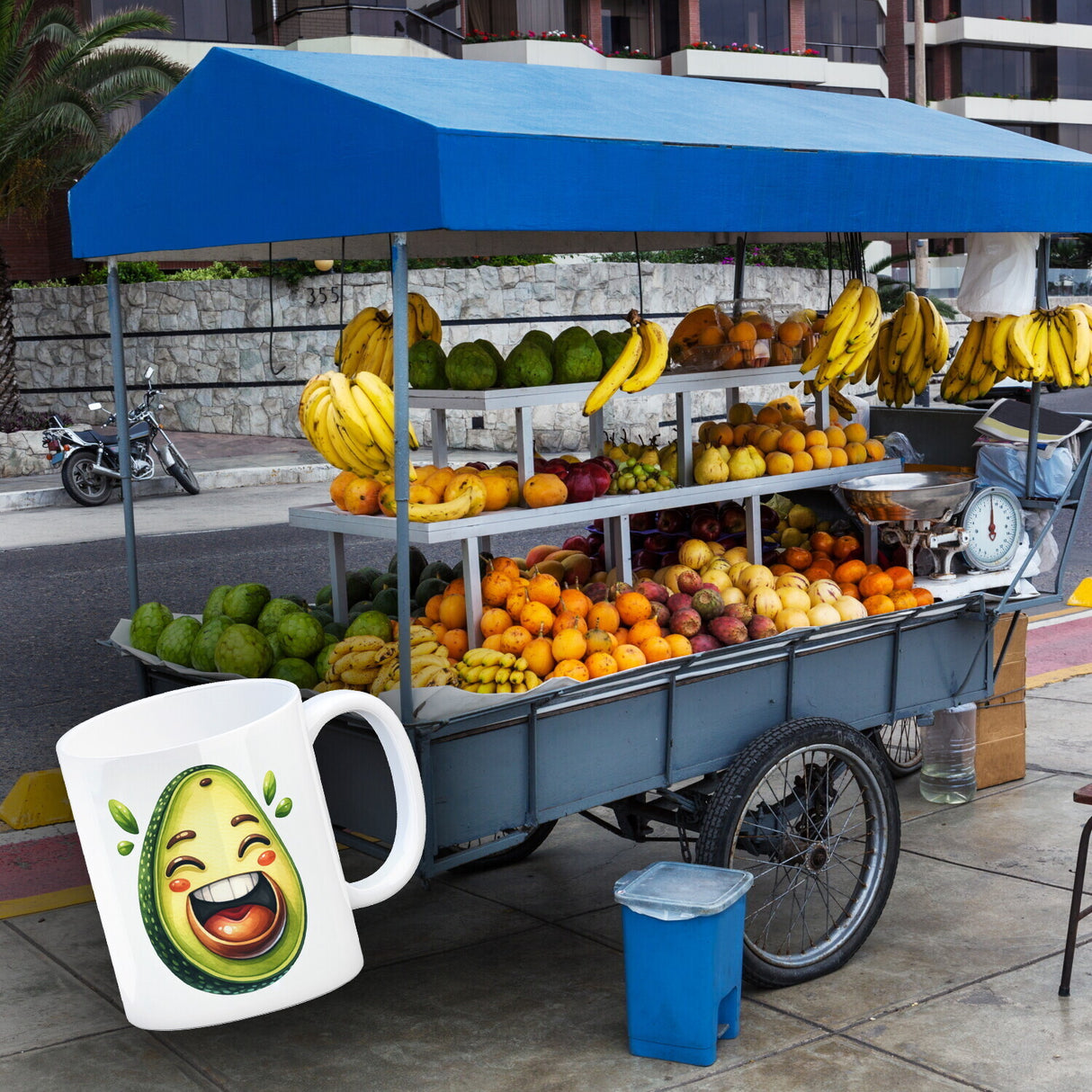 Lachende Avocado Kaffeebecher