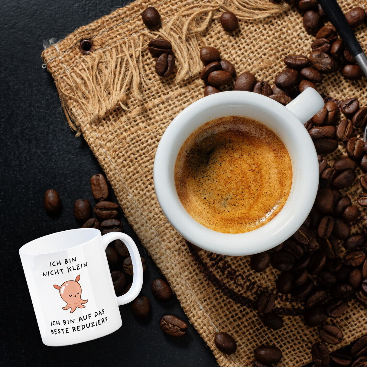 Jelly & Friends Oktopus Kaffeebecher mit Spruch Nicht Klein, beste reduziert