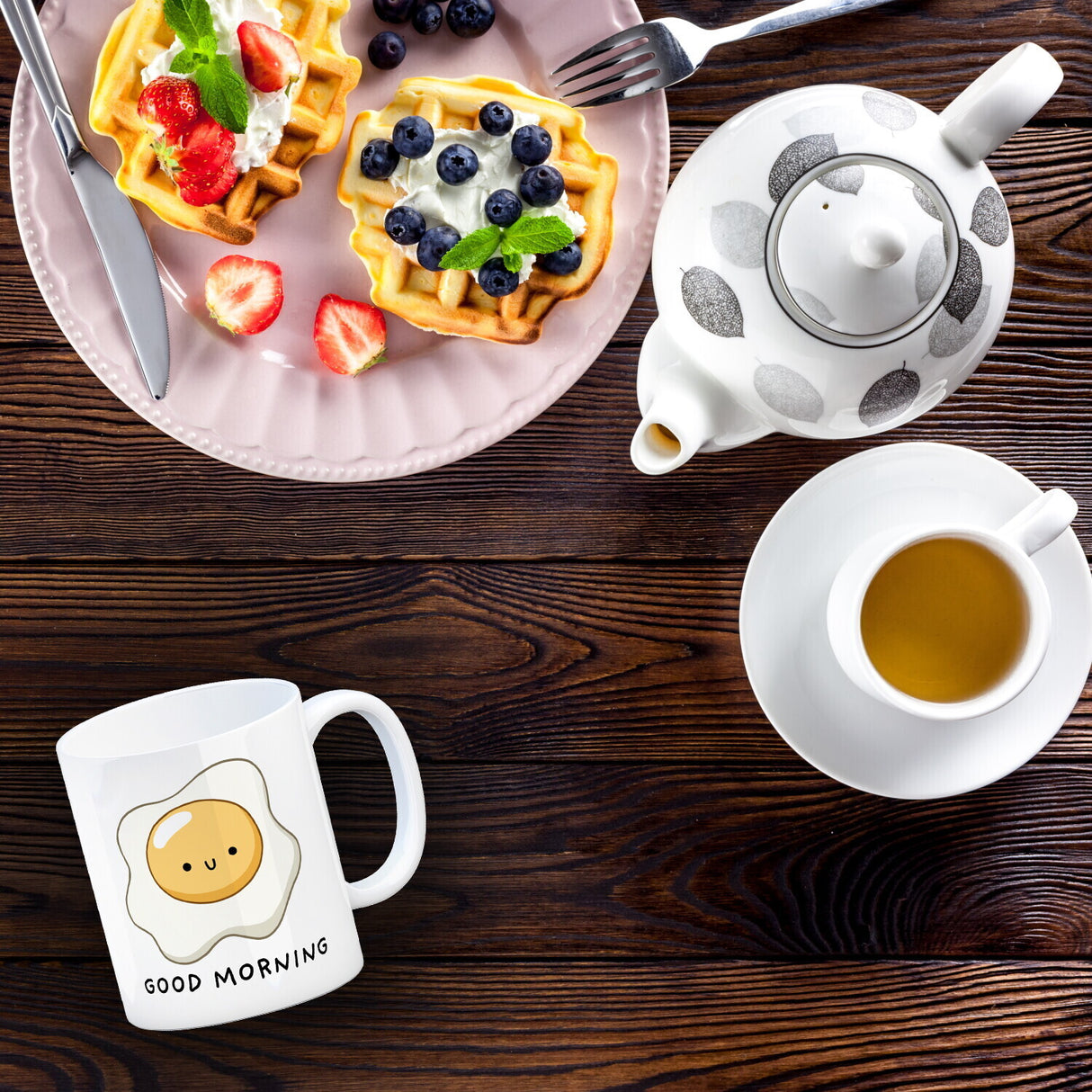 Jelly & Friends Spiegelei Kaffeebecher mit Spruch Good Morning