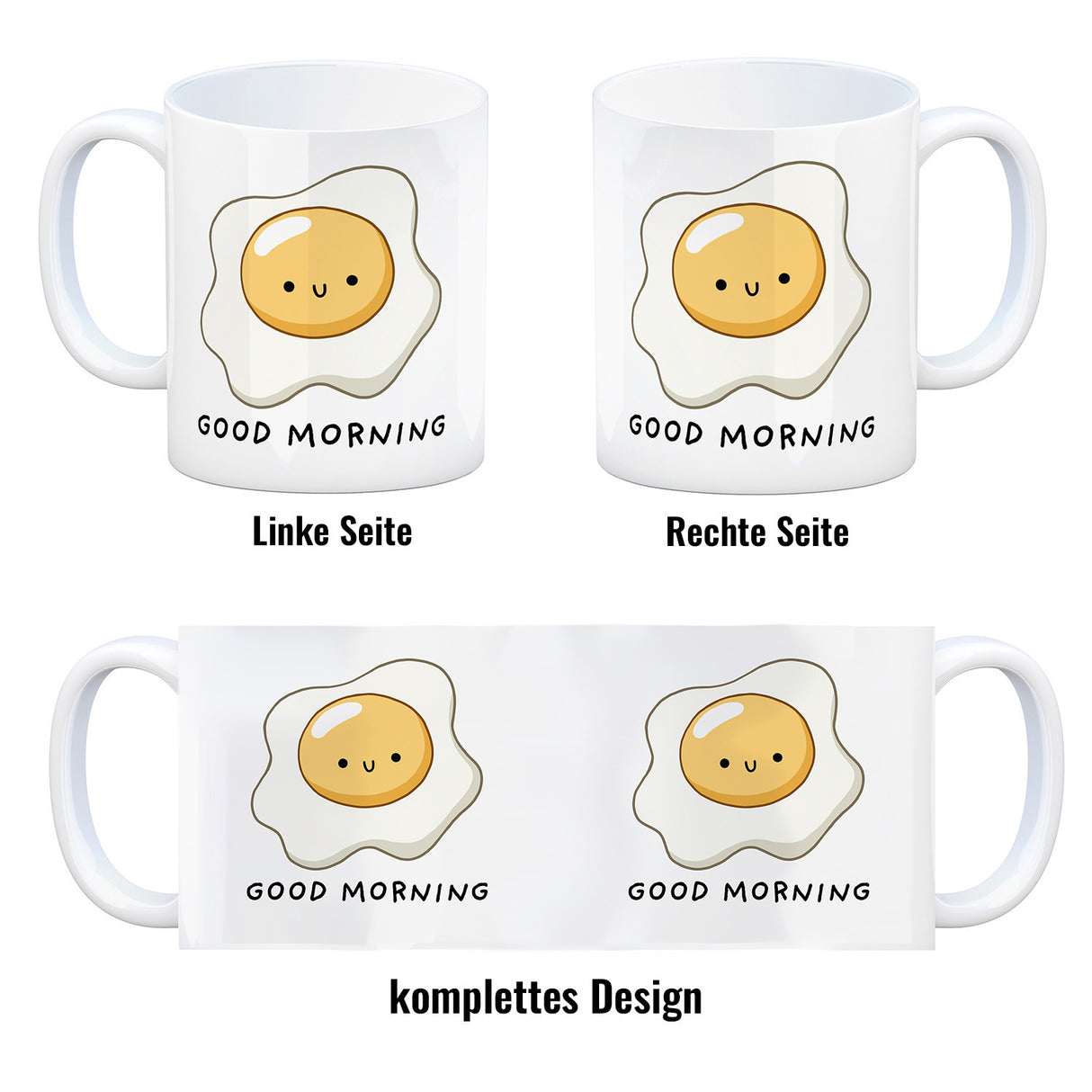 Jelly & Friends Spiegelei Kaffeebecher mit Spruch Good Morning