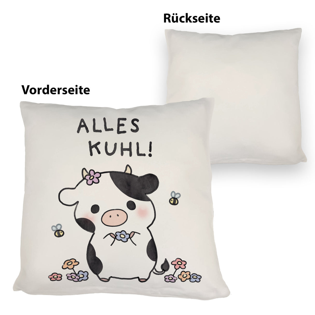 Kuh Kissen mit Spruch Alles Kuhl