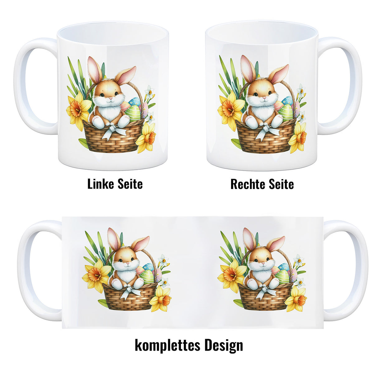 Osterhase im Osternest Kaffeebecher
