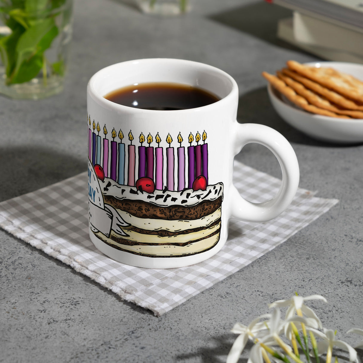 Geburtstagstorte Kaffeebecher zum 31. Geburtstag mit 31 Kerzen