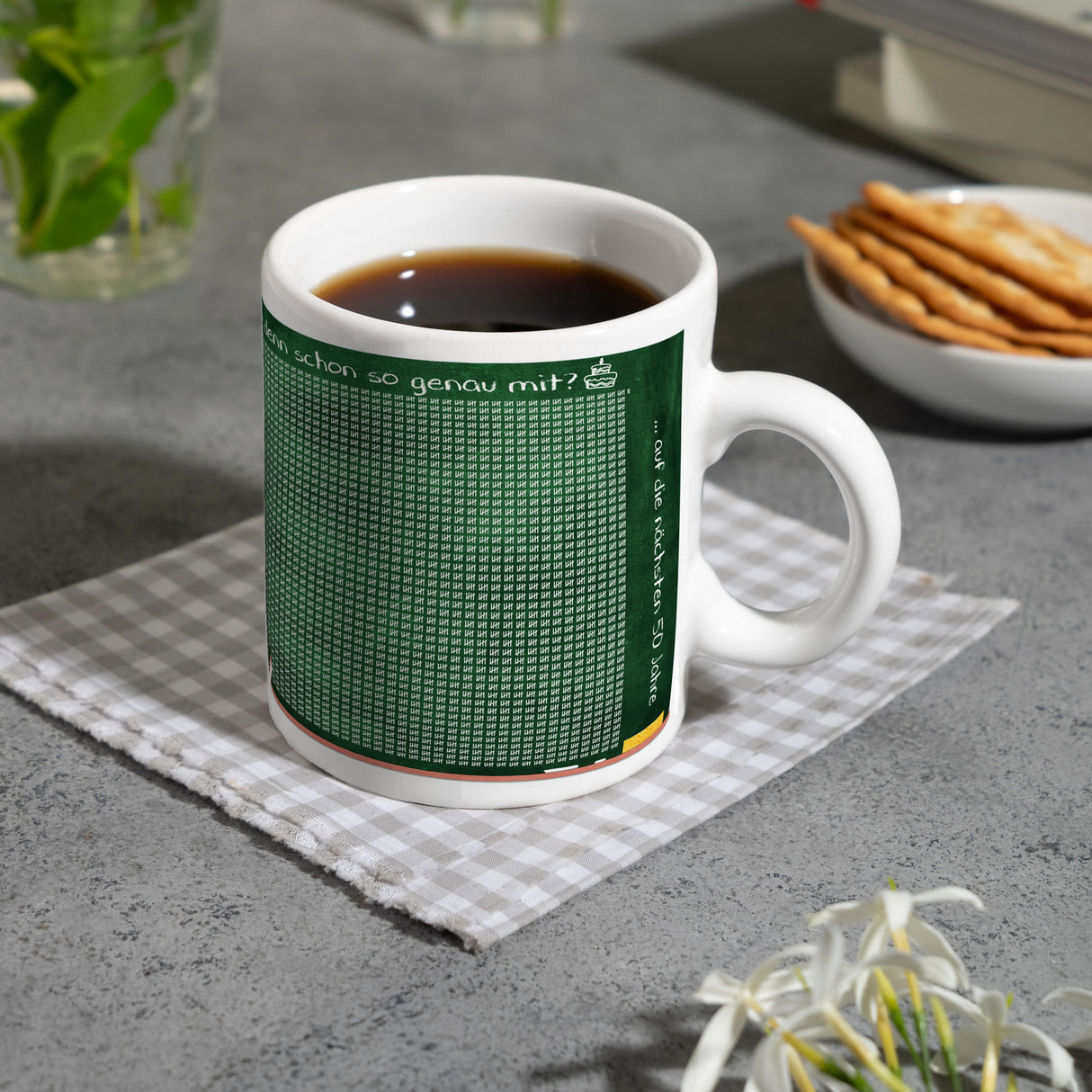 Tafel des Lebens - Tasse zum 50. Geburtstag - 18262 Tage gelebt