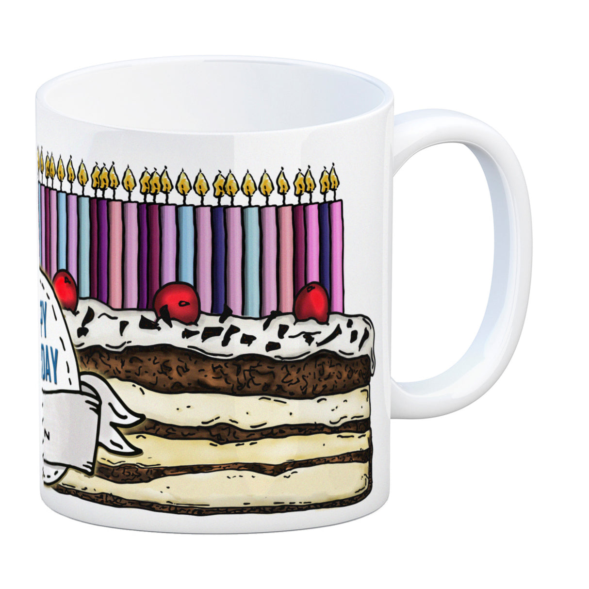 Geburtstagstorte Kaffeebecher zum 51. Geburtstag mit 51 Kerzen