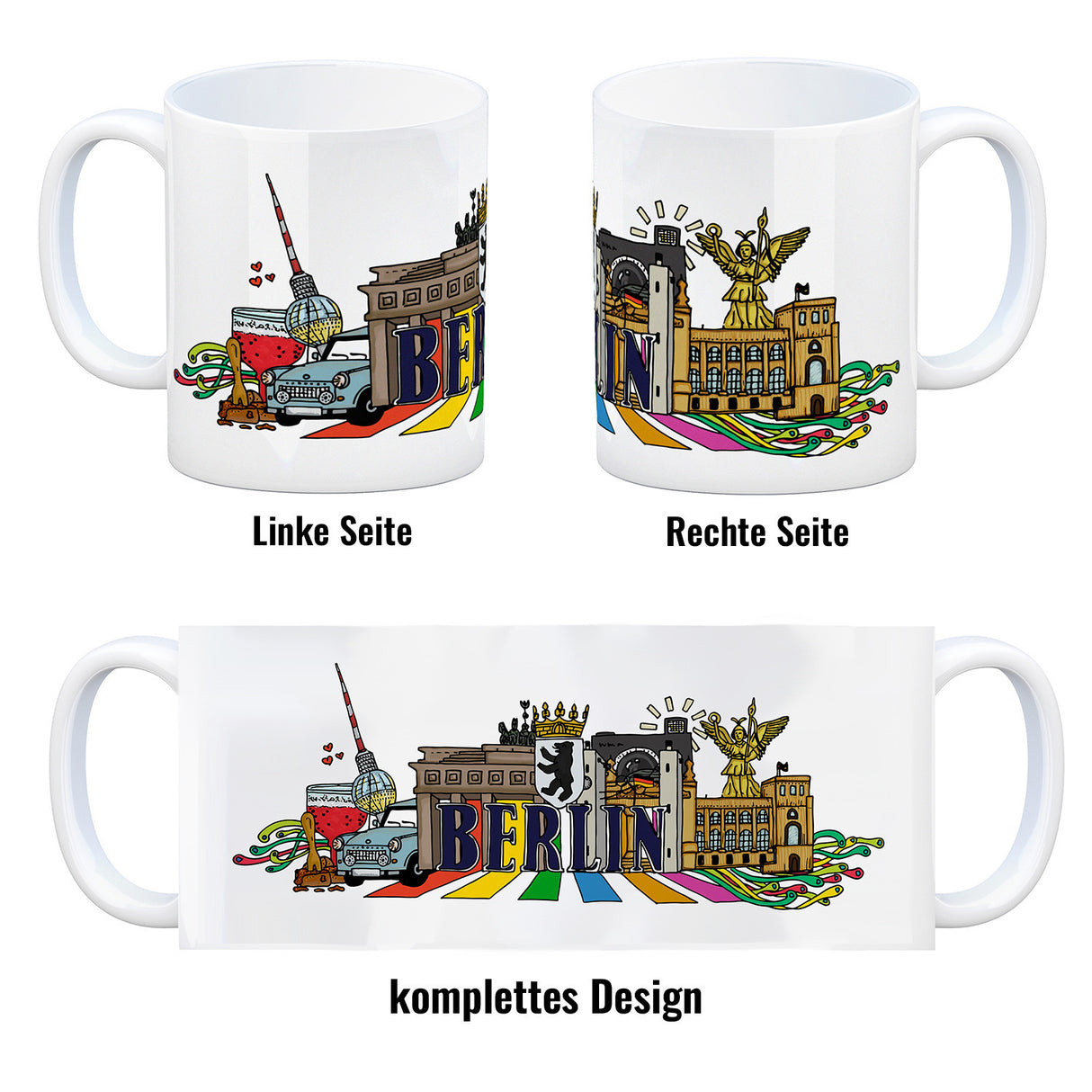 Berlin Wimmelgrafik Kaffeebecher