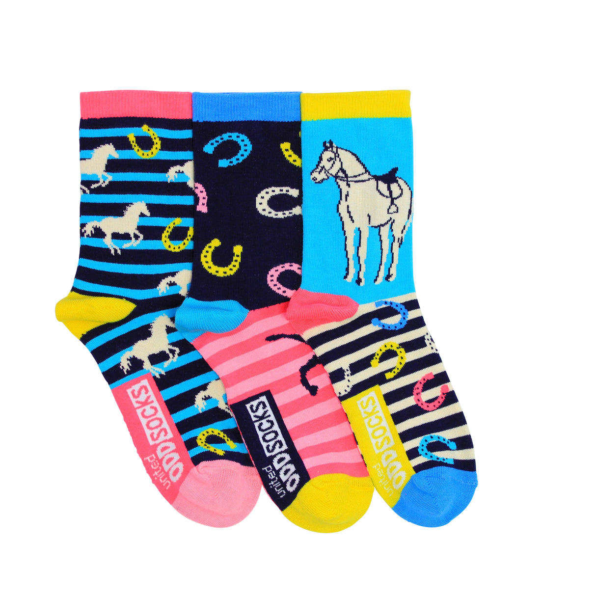 Pferde Oddsocks Socken in 30,5-38,5 im 3er Set