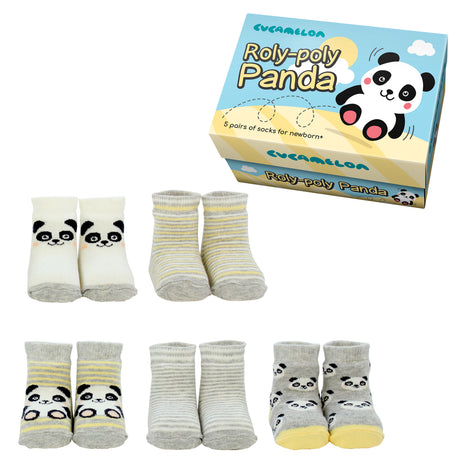 Panda Cucamelon Socken für Babys (5 Paar )