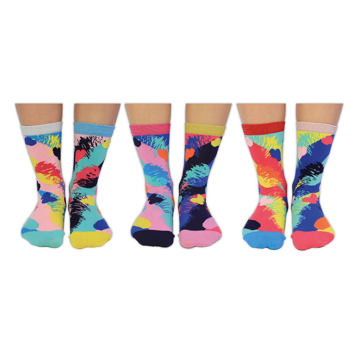 Glamazing Glitzer Oddsocks Socken in 37-42 im 6er Set