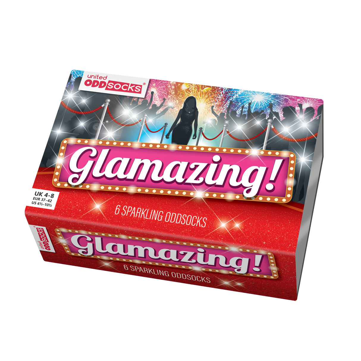 Glamazing Glitzer Oddsocks Socken in 37-42 im 6er Set