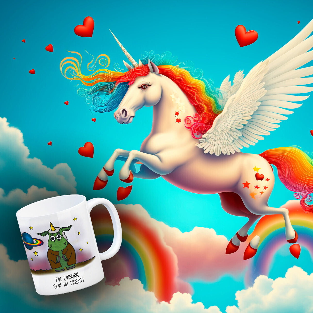 Ein Einhorn sein du musst! Honeycorns Kaffeebecher