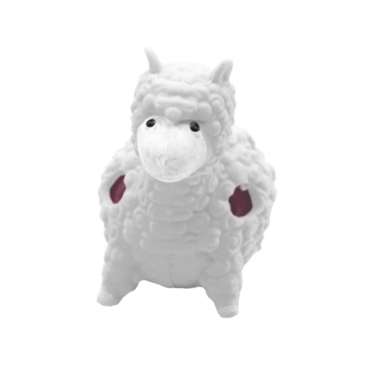 Lama Stressball in weiß mit Gel-Perlen