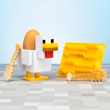 Minecraft Chicken Eierbecher mit Toastschneider