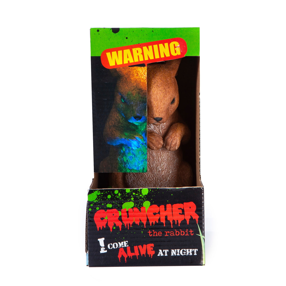 Zombie Hase Gartenfigur mit Solarlampe