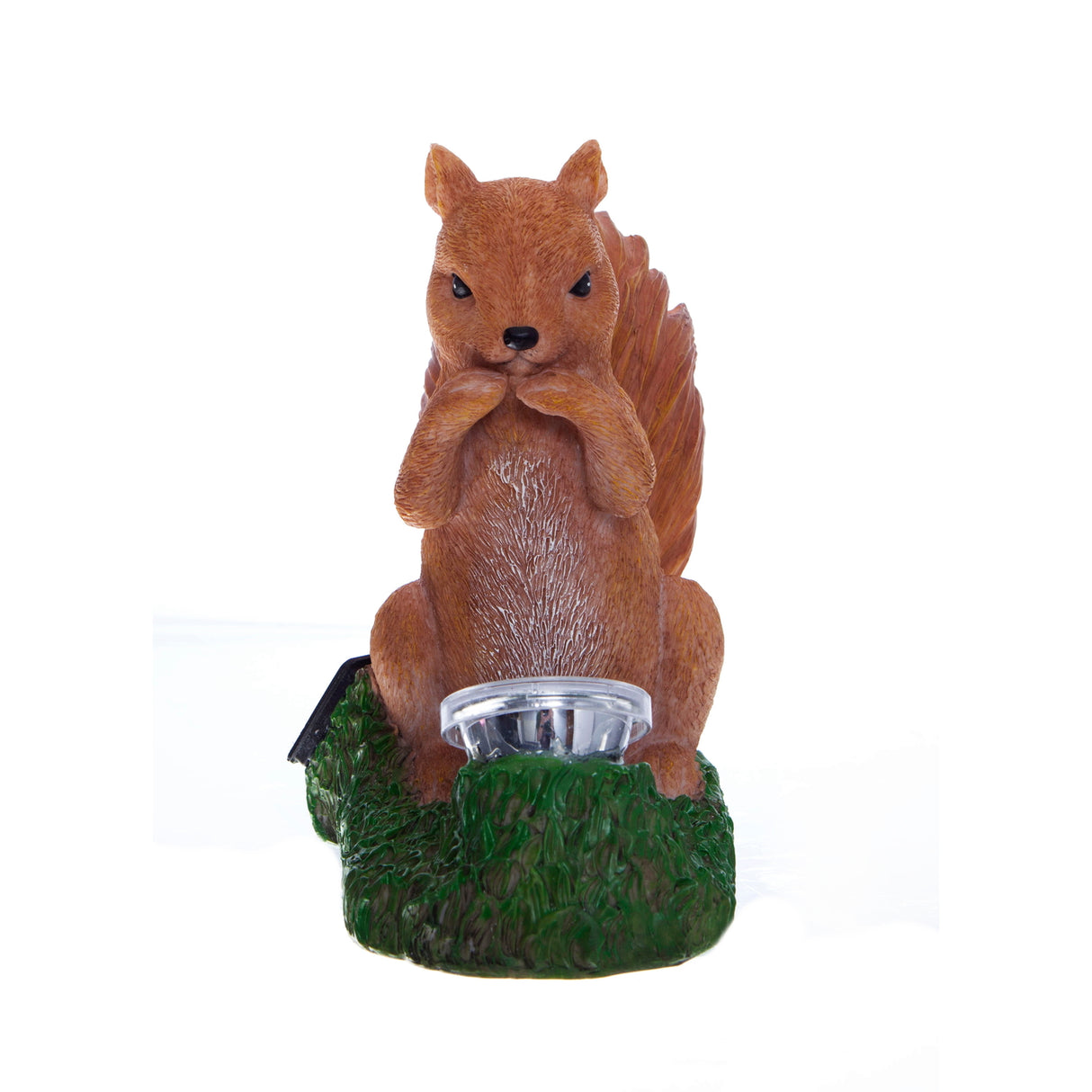 Zombie Eichhörnchen Gartenfigur mit Solarlampe